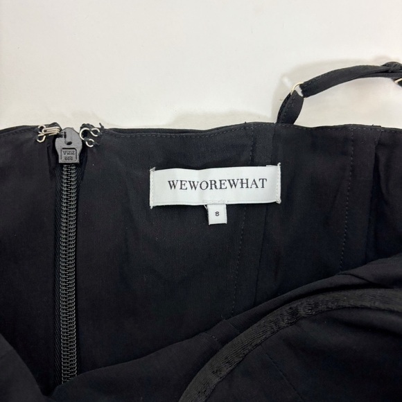 WeWoreWhat Lace Peplum Corset Mini Dress in Black Size 8 - Picture 9 of 14